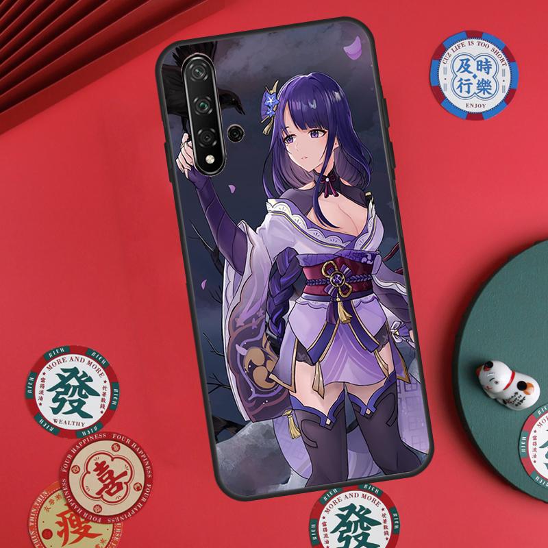 Genshin Impact Raiden Shogun Baal For Huawei Nova Y60 Y70 Y90 Y72 Y73 Y61 Y91 7i 8i 11i 12i 12s 9 10 SE P20 P30 P40 Lite Case