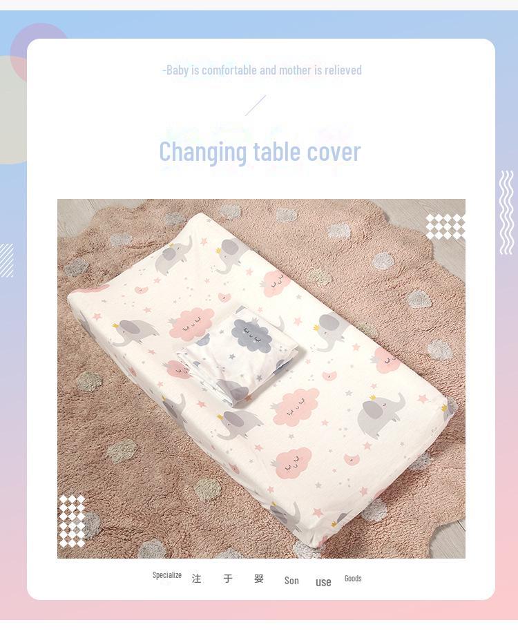 Мягкий трикотажный чехол для пеленального столика - дизайн Cross-Border со съемной тканью