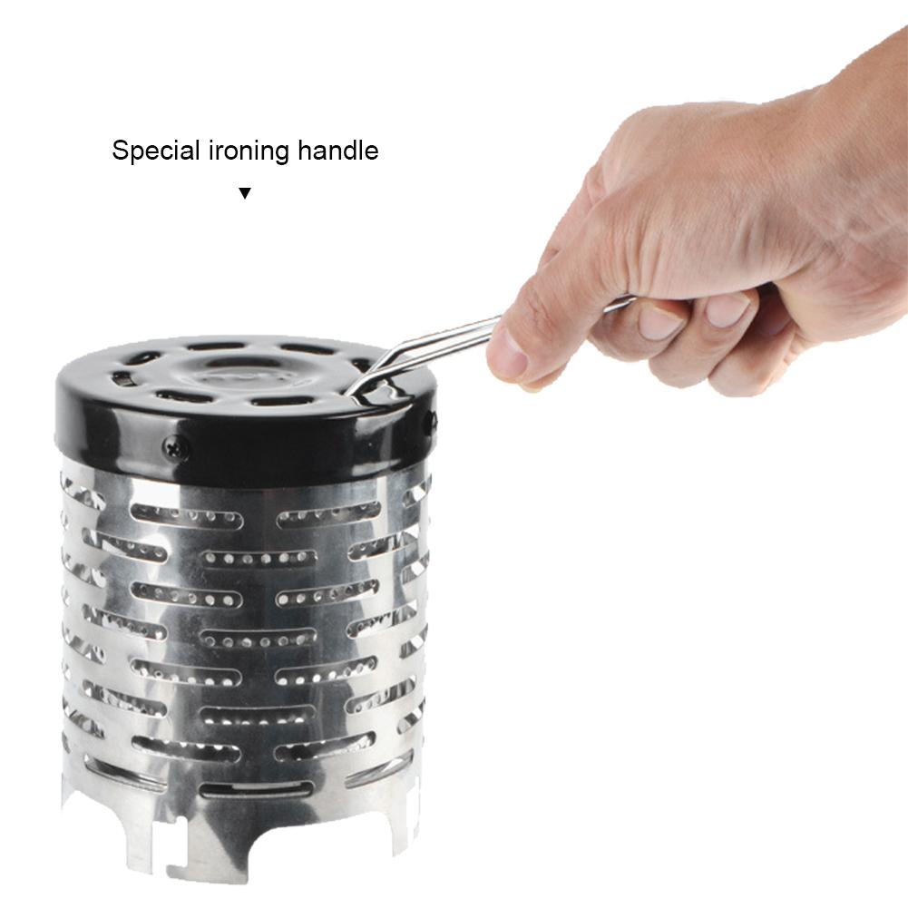 1 шт., чехол для обогрева из нержавеющей стали для кемпинга на открытом воздухе, портативная плита с ручкой, защищающей от ожогов