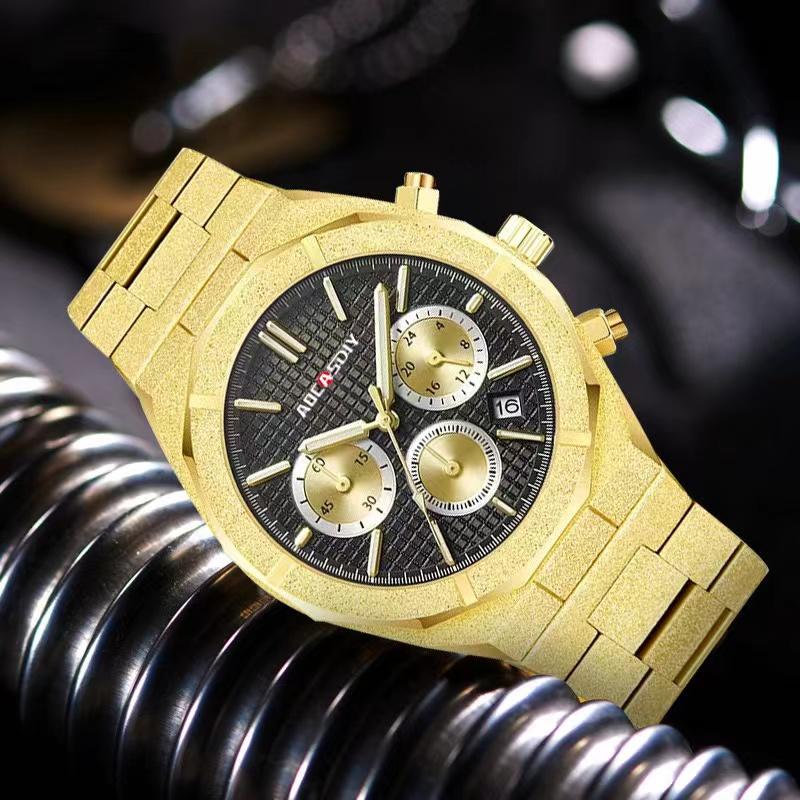 AOCASDIY Top Fashion Business Men's Multi-Functional Six-pin Quartz Waterproof Men's Watch