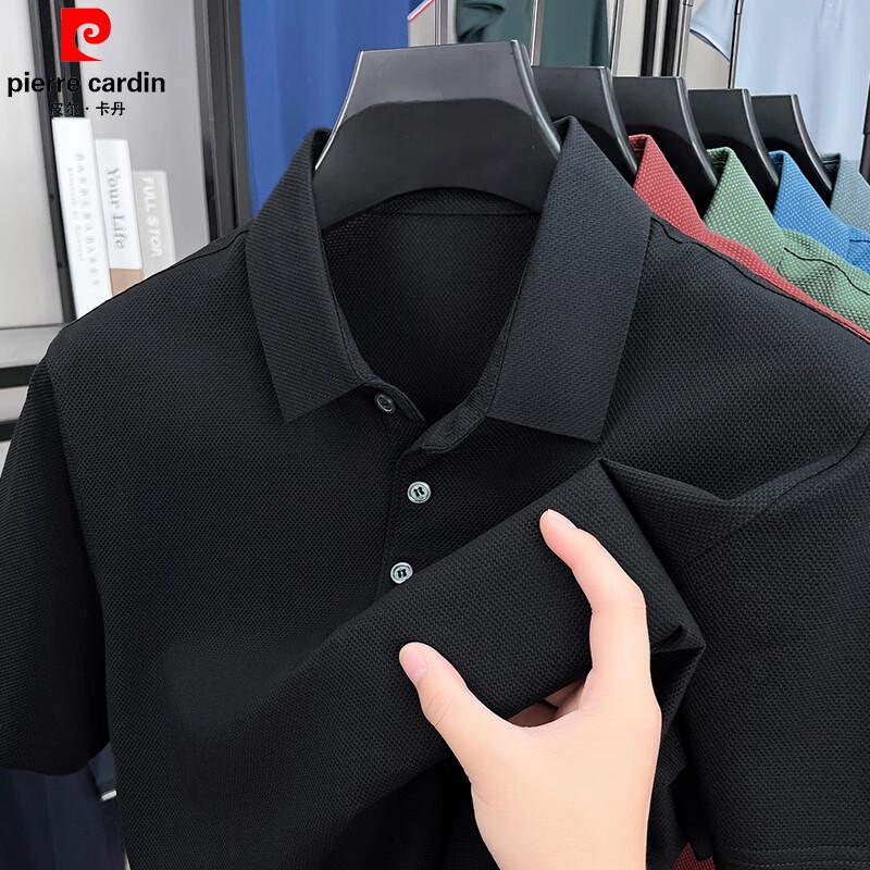 Pierre Cardin Мужская летняя рубашка-поло из смеси шелка-тусса и хлопка
