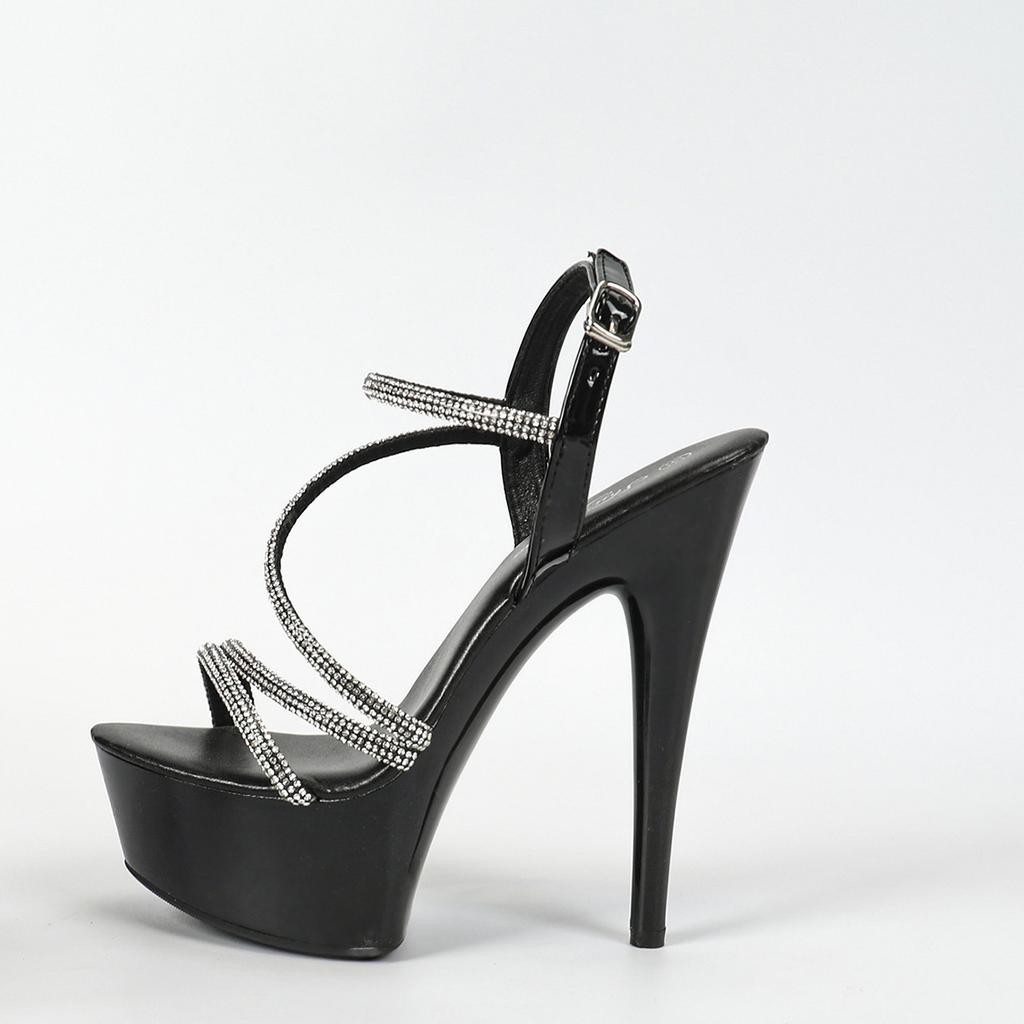 Женские сексуальные босоножки на высоком каблуке 15 см, музыкальный фестиваль, тонкий каблук с кристаллами, тонкий каблук, прозрачная модель автомобиля, водный бриллиант, ночной клуб LFD-8661-B4