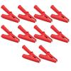 10Pcs Electric Test Clip 20A Rated Current 10mm Opening Test Clamp for Electronic Equipment Welding MachineryRed