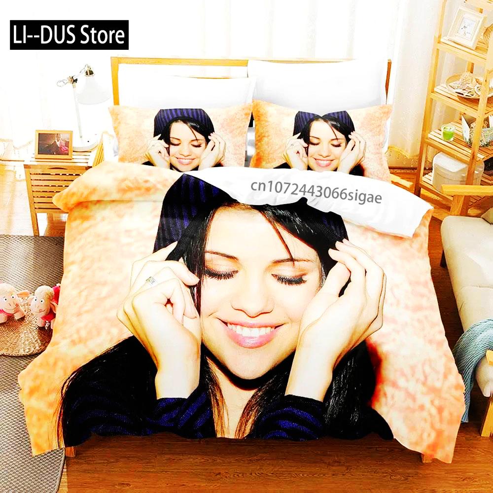 2024 Sexy Selena Gomez Adult Boys Bedding Single Twin Full Queen King Size Duvetcover Anime Parure De Lit Quilt Cover Pillowcase