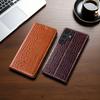 Чехол-бумажник из натуральной кожи для Samsung Galaxy S25 S24 S23 S22 S21 S20 S10 S10E S9 S8 S7 FE Edge Plus Ultra с магнитной застежкой