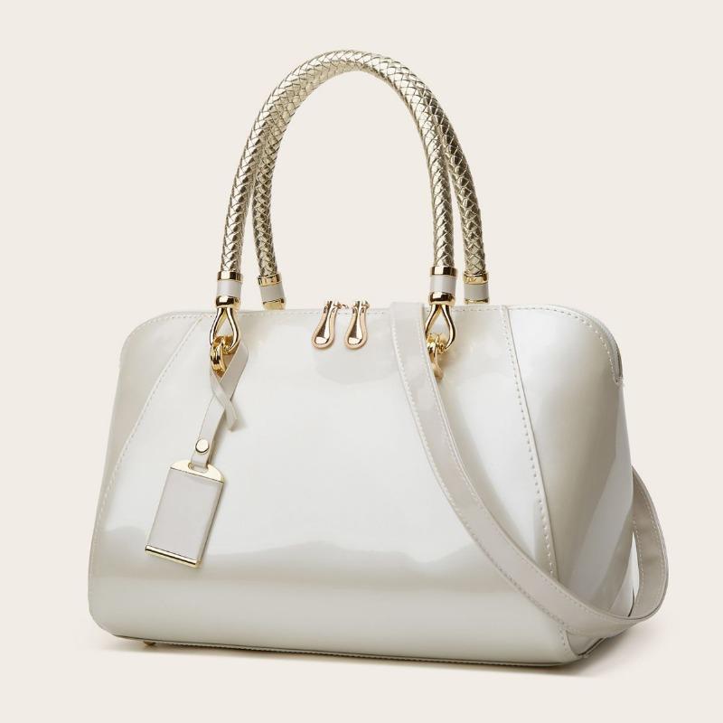 Универсальная сумка-тоут Boston из лакированной кожи через плечо