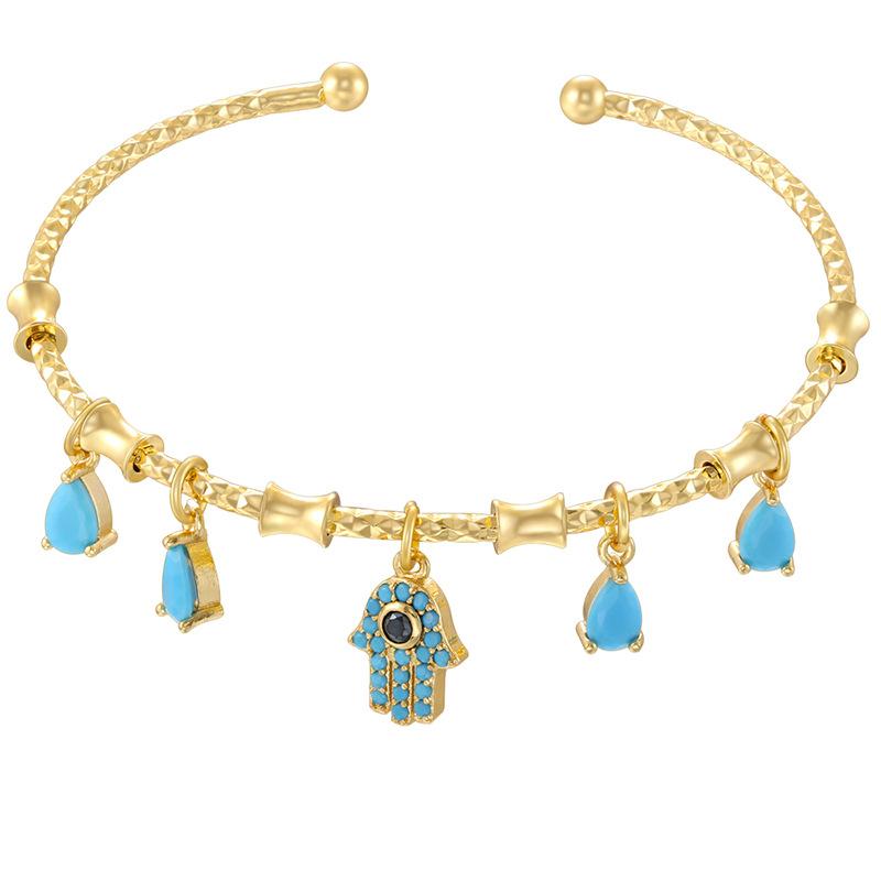 Beetle Octagram Rainbow Splicing Bracelet Personalized Geometric Water Drop Four-Leaf Clover Bracelet Vl648