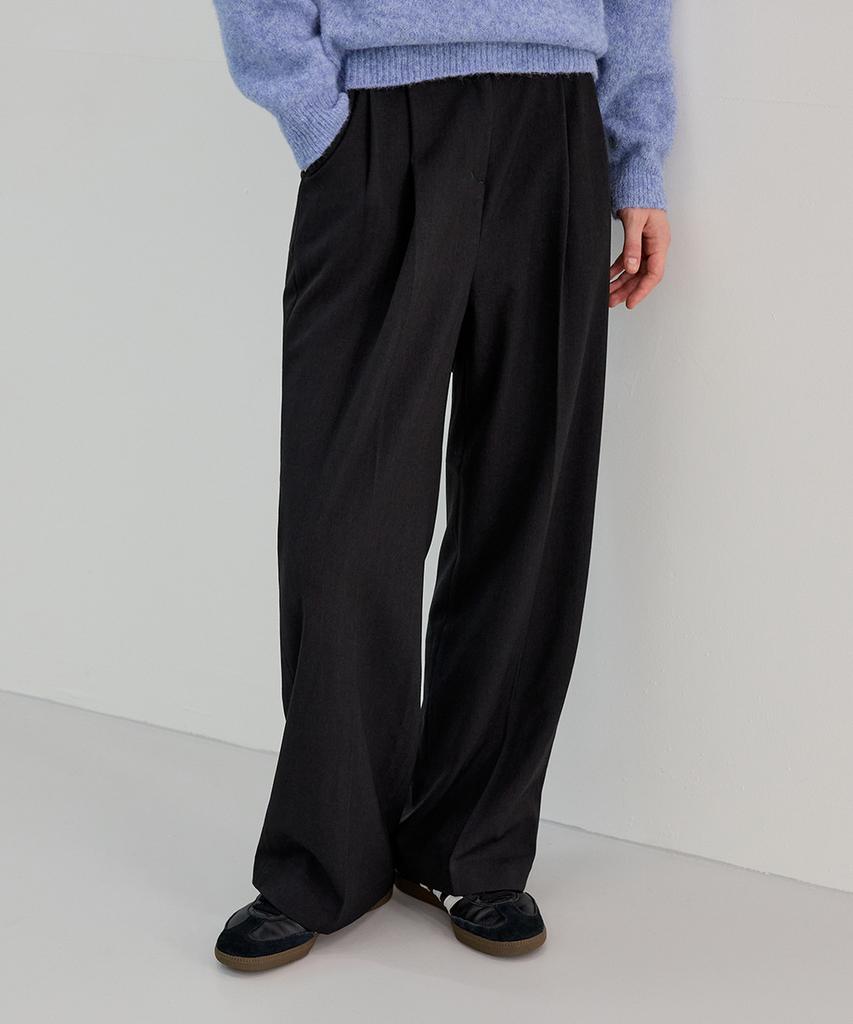 KNOWING Simple Slacks (Charcoal)