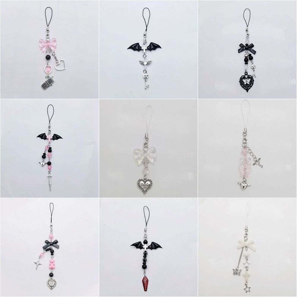 Bag Charms Beaded Chain Gool Girl Mobile Lanyard Phone Pendant Mobile Phone Strap Cellphone Strap