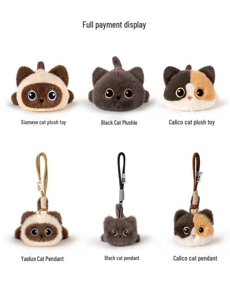 DuoAi Pose Cat Plush Toy Pendant - Simulated Cat Hugging Pillow for Children