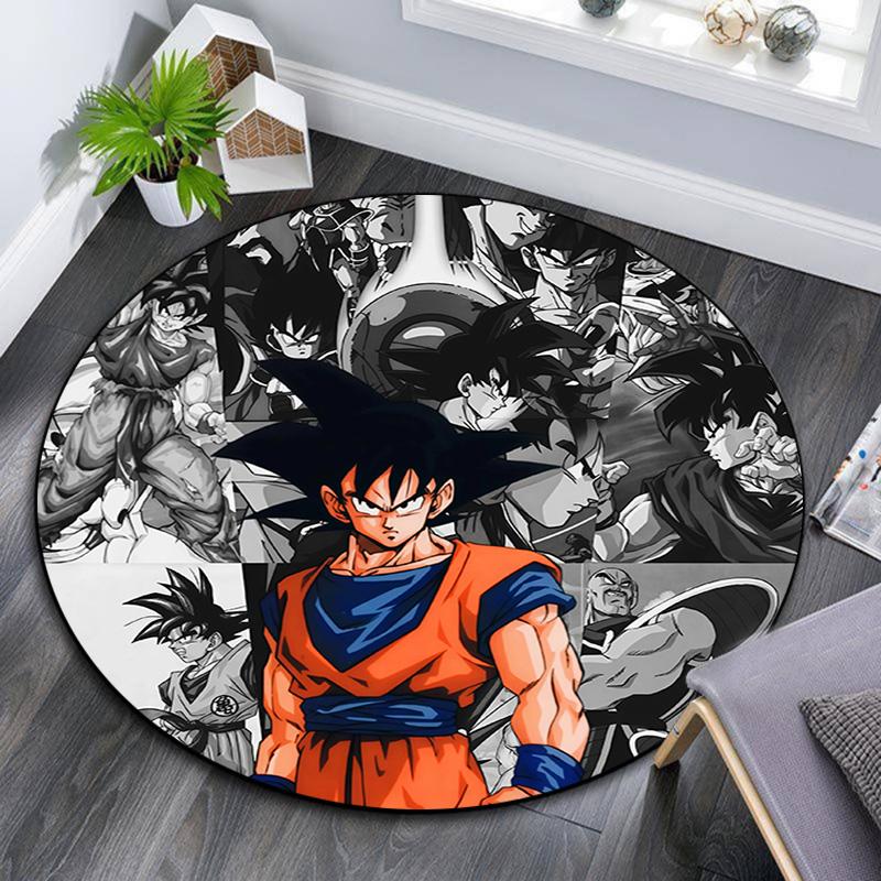 Dragon Ball2 Round Area Rug,Carpet Rug for Living Room Bedroom Sofa Playroom Decor,Non-slip Floor Mat