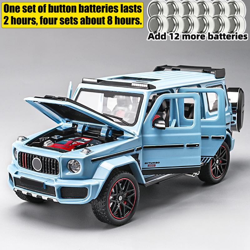 1:24 Металлическая литая модель автомобиля Mercedes Benz G800 Звук и свет Высокая симуляция Домашние модные украшения Коллекция Хобби Подарок