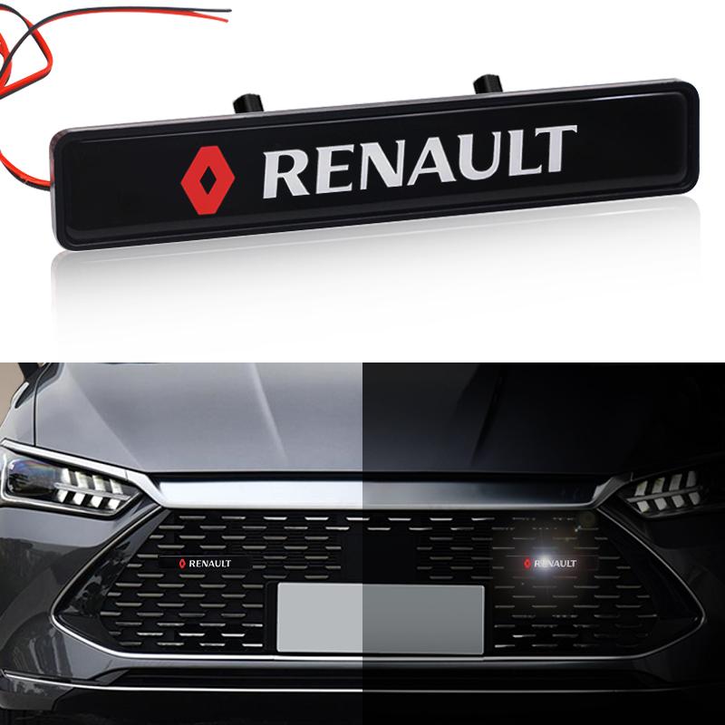 Передняя решетка, эмблема, декоративные светодиодные огни для Renault Megane 2 3 4 Twingo Clio Talisman Captur Trafic Kwid Scenic 2 R222