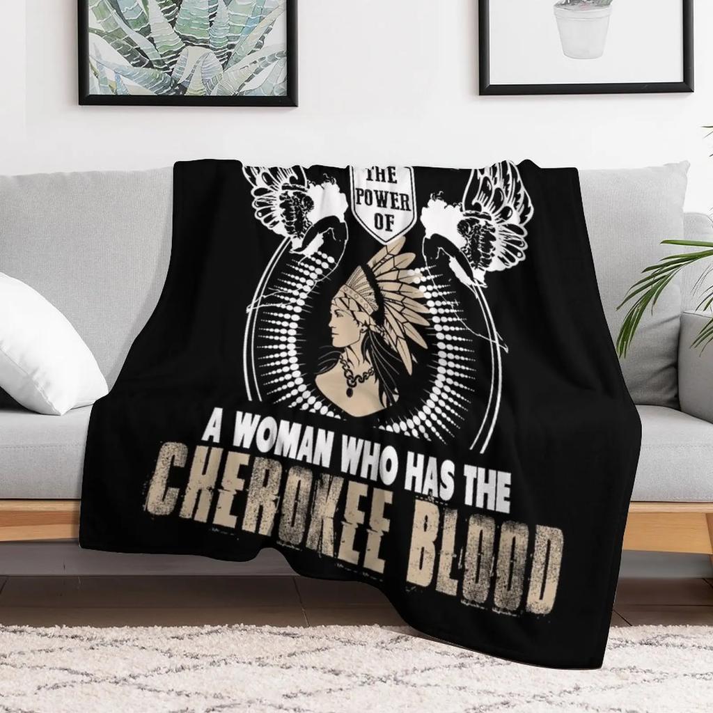 Cherokee Blood Throw Blanket Stylish Couch Blanket for Home Living Room