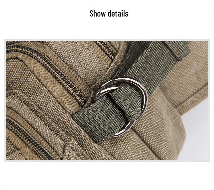 Стильная унисекс поясная сумка из канваса - Большая вместимость, износостойкая, многофункциональная для повседневного спорта