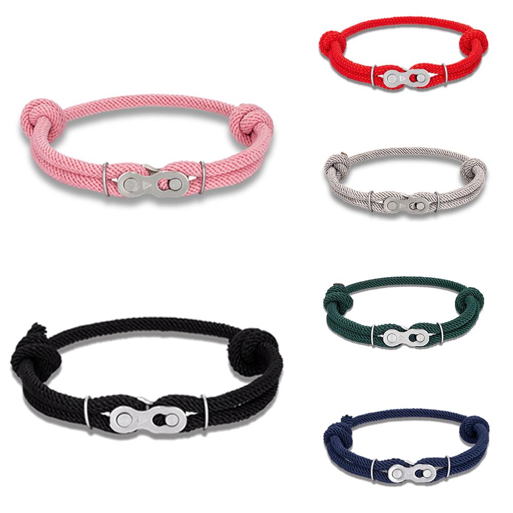 Браслеты из нержавеющей стали с морским канатом, регулируемые, мужские, панк-рок, на запястье, браслет-велосипедная цепь