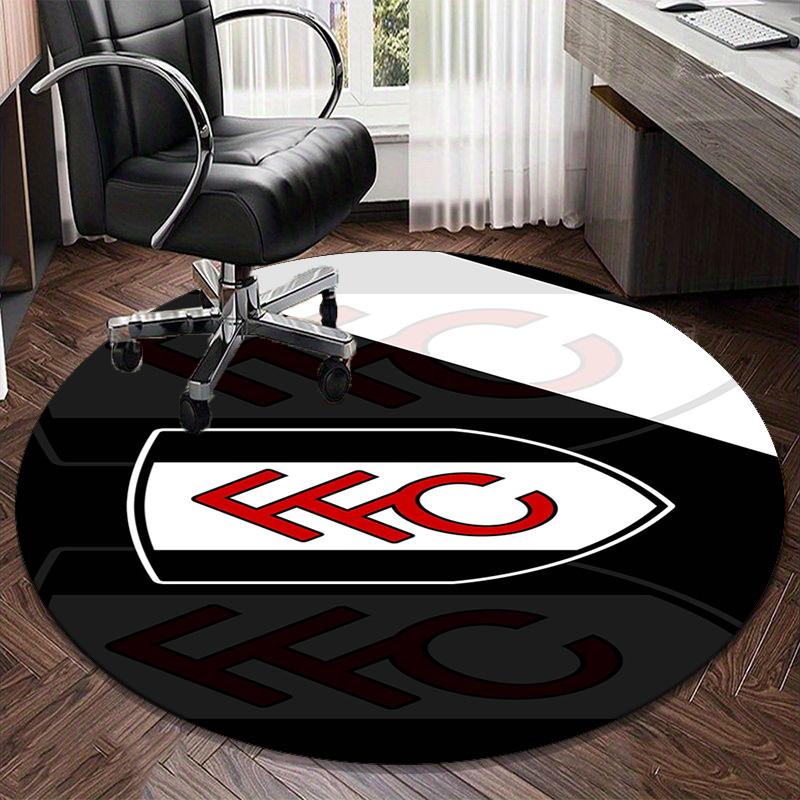 1PC round rug Fc Crest Design Printed Round Area Rug ,Rug For Home Office, Round Chair Rug, Decorative Carpet Fan gifts Christmas gift