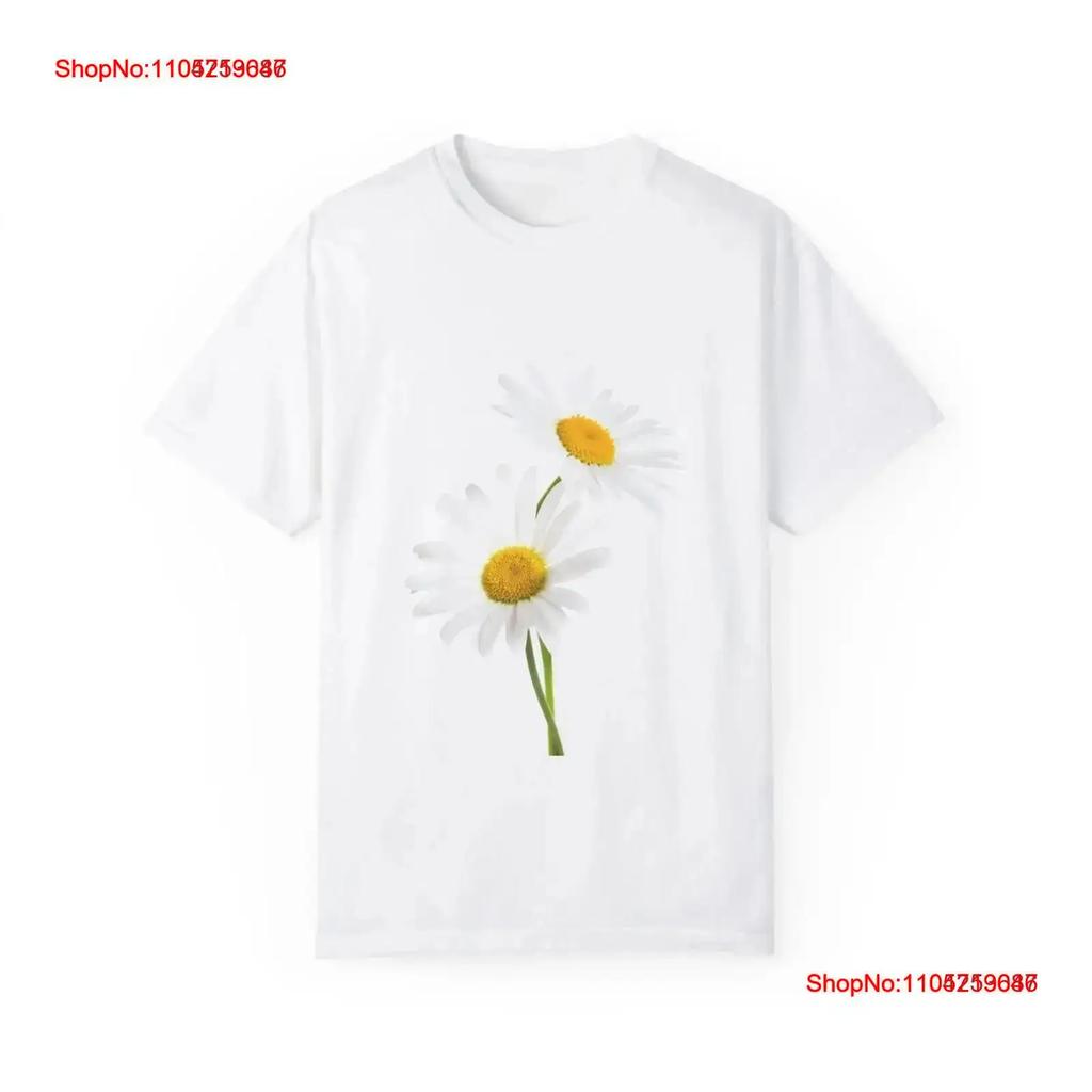 GarUnisext Dyed T shirt Daisy vintage Washed Versatile fashion Stretched Stylish Comfortable Top For Everyday Wear Breathable