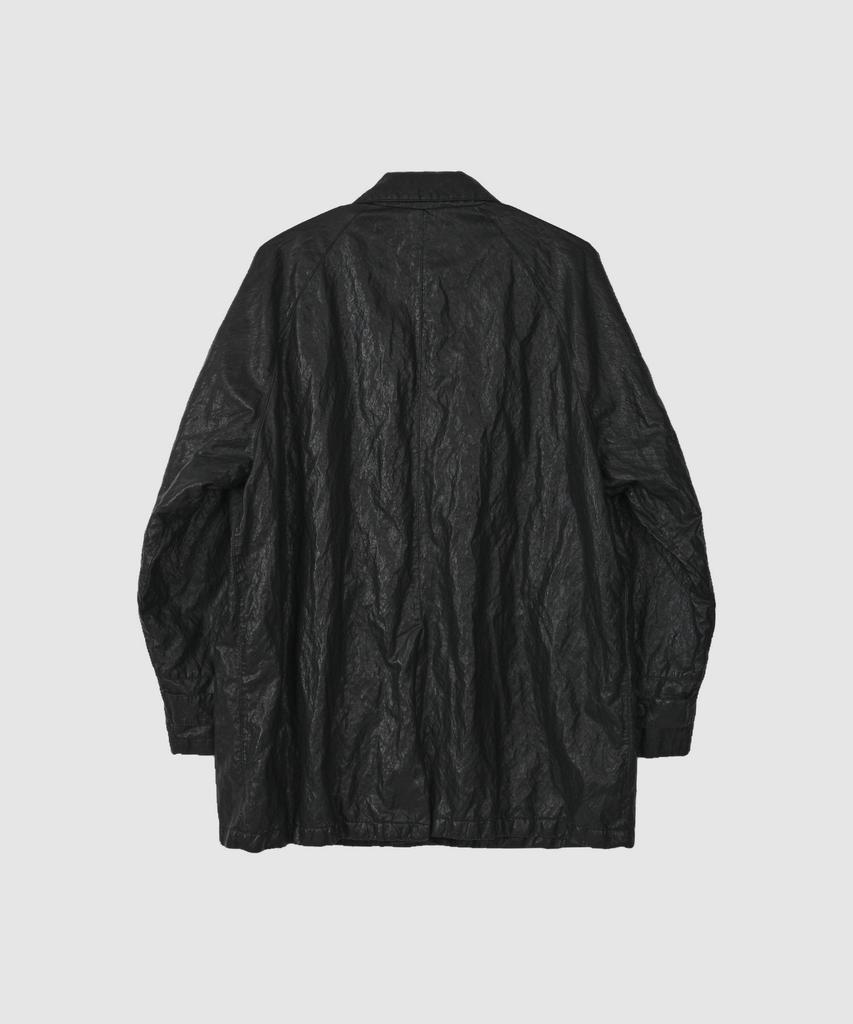 ASP Leather Car Coat - Black