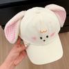 Y2k Baseball Cap Plush Rabbit Ear Sunscreen Hat Fashion Peaked Cap  Female