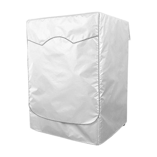 Washing Machine Cover Breathable Dust-proof Silver Color Good Heat Dissipation Washer Cover for Balcony