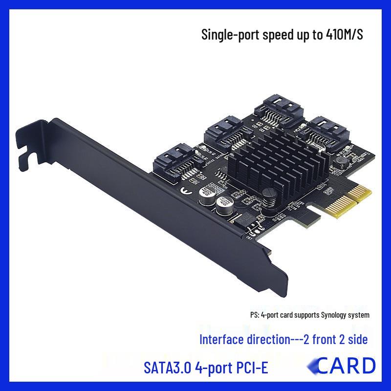 Карта расширения PCI-E на SATA 3.0, 4-портовый/6-портовый адаптер 6 Гбит/с для IPFS и Chia с чипом 88SE9215.