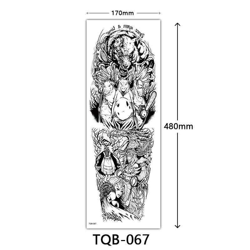 Наклейка-тату на всю руку, Наклейка-тату на всю руку с большой картинкой, Наклейка-тату с цветами на руку Тату