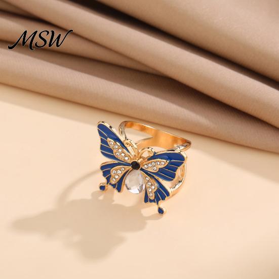 Smooth Sliding Scarf Ring Enamel Butterfly Ring, Sparkling Rhinestone Slide Elegant Retro Wrap Holder for Women Neckerchiefs Scarves Shirts Decorative