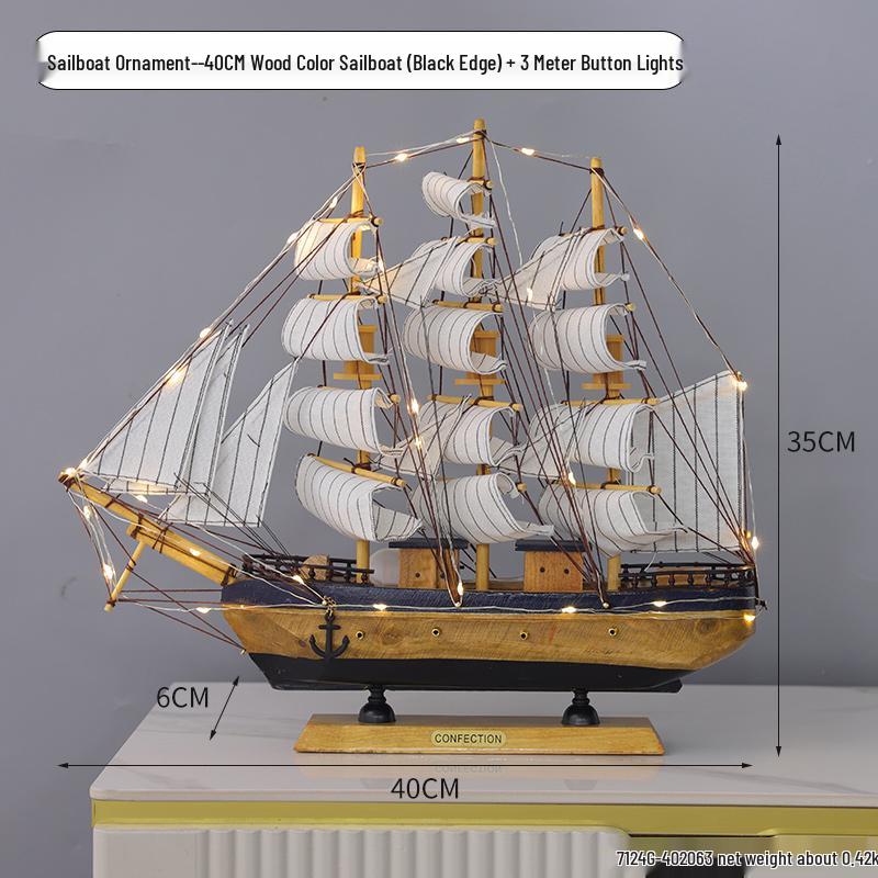 Орнамент Парусная лодка - Модель для украшения дома или офиса