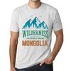 Homme Graphique  Tee Shirt Graphic T Shirt Wilderness MONGOLIA White Smoke