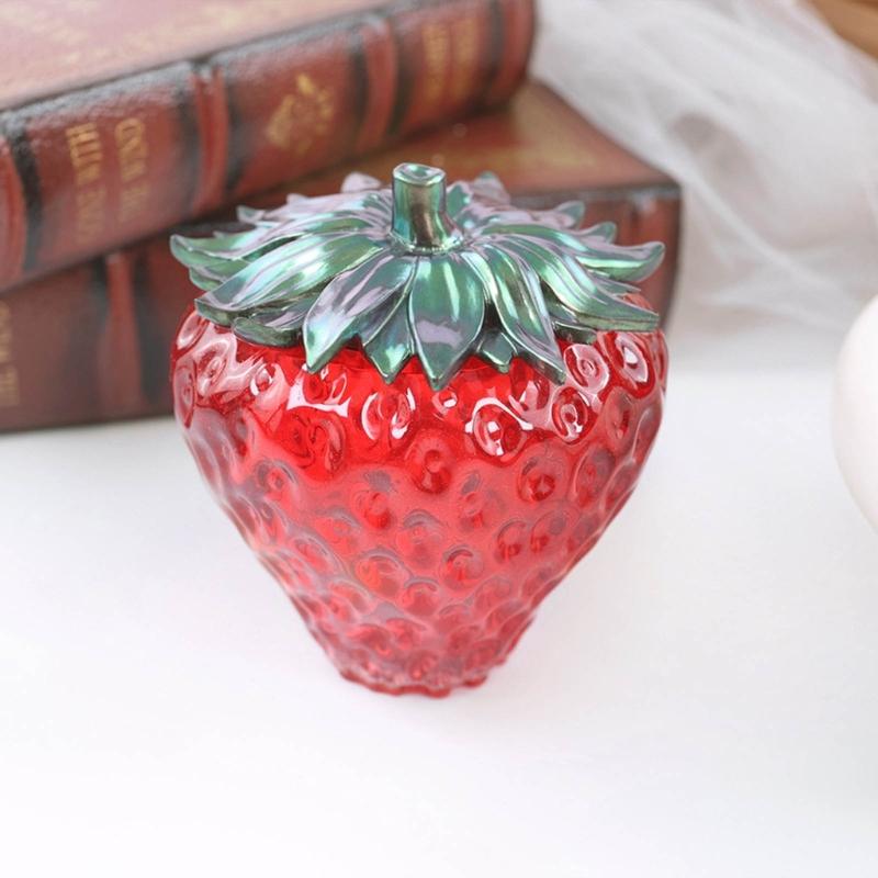 Винтажная форма для банки из смолы с крышкой, силиконовая форма для хранения клубники для литья эпоксидной смолы-форма для ювелирных изделий-контейнера