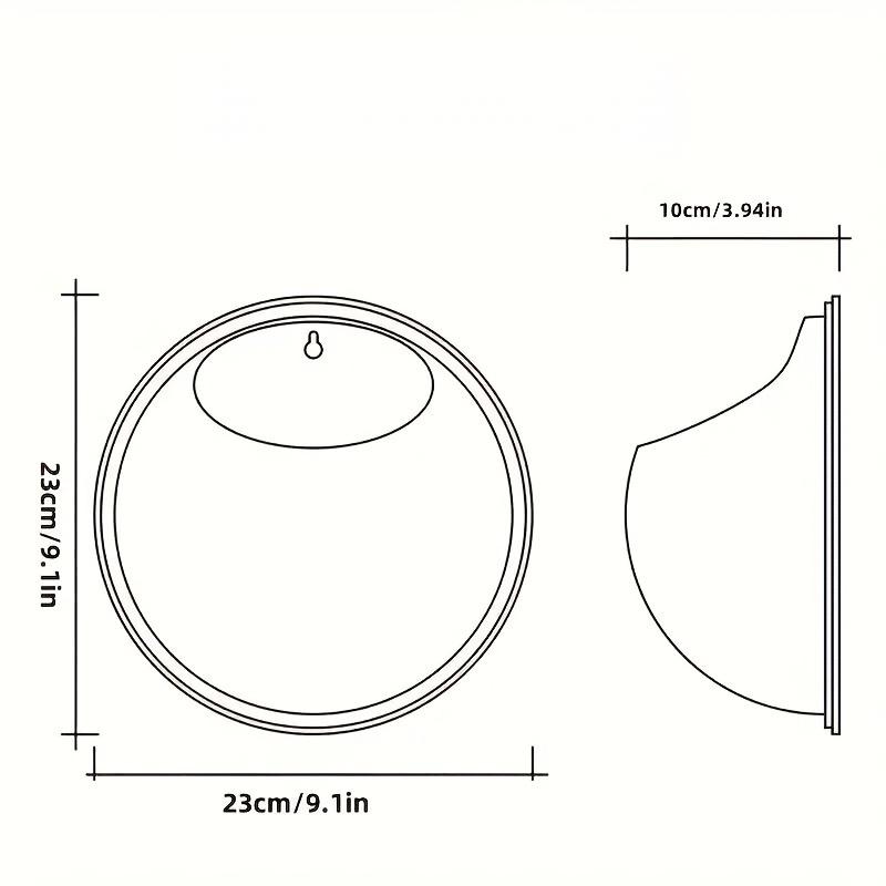 Классическая круглая пластиковая ваза с геометрическим узором и подставкой для растений - настенный декор для внутренних и наружных работ с зелеными растениями и цветами, аквариум