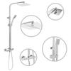 VidaXL Two-Head Shower Set with Thermostat Stainless Steel