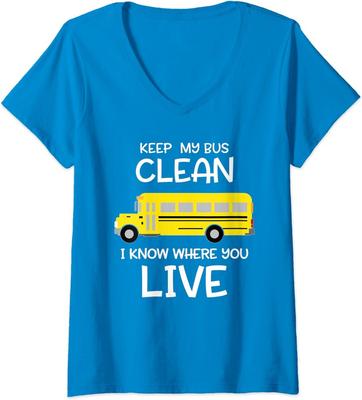 Funny For Yellow School Bus Driver Appreciation Ladies' V-Neck Tshirt