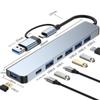 USB C Hub 7 Ports Multi USB Splitter Type C Dock Station USB 3.0 2.0 PD Adapter for Xiaomi MacBook Pro Plug and Play Support U Disk Keyboard Mouse