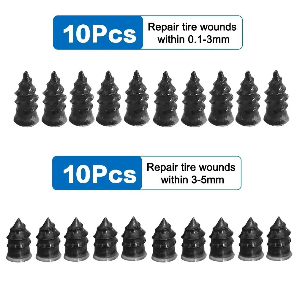 100 шт. гвозди для ремонта шин автомобилей, мотоциклов, грузовиков, скутеров, велосипедов, бескамерные инструменты для ремонта проколов шин, резиновые металлические аксессуары
