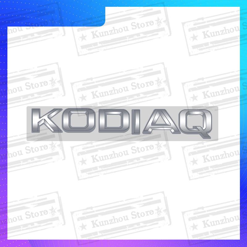 DCLR3 1PCS Metal For Skoda Octavia Yeti Rapid Kodiaq Karoq 4X4 Fabia Kamiq Superb VRS Logo Bright Silver Emblem Car Rear Trunk Sticker