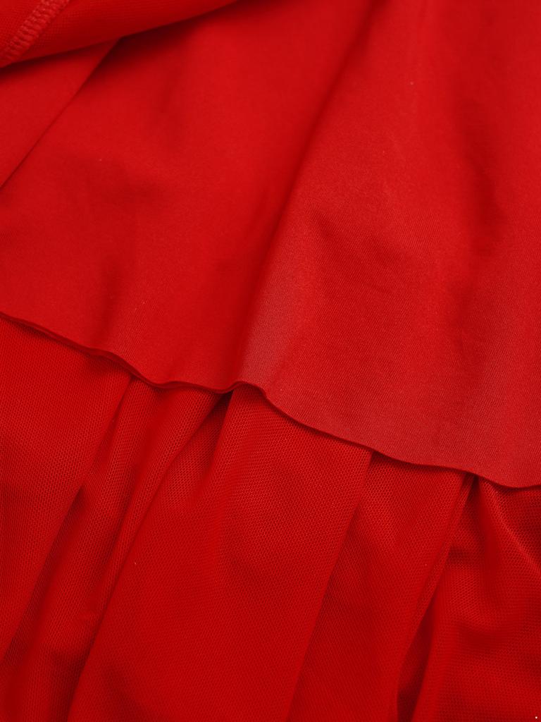 Стильная полосатая сетчатая юбка для девочек, эластичный пояс, многоярусный подол, повседневная спортивная одежда для танцев