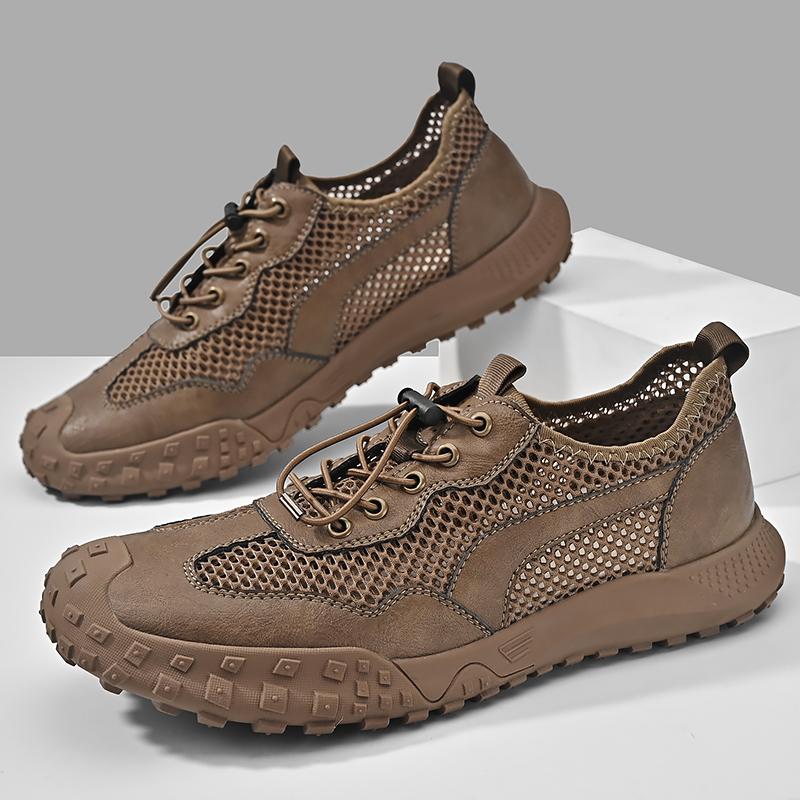 Классическая винтажная мужская сетчатая обувь с перфорацией и дышащая, мужская повседневная обувь, обувь для активного отдыха, обувь для походов, мягкая подошва, противоскользящая
