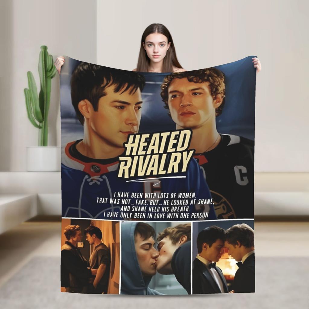 Heated Rivalry My self Portrait common loon Knitted Blanket Coral Fleece Plush Lightweight Thin Throw Blanket for Bed Bed Rug