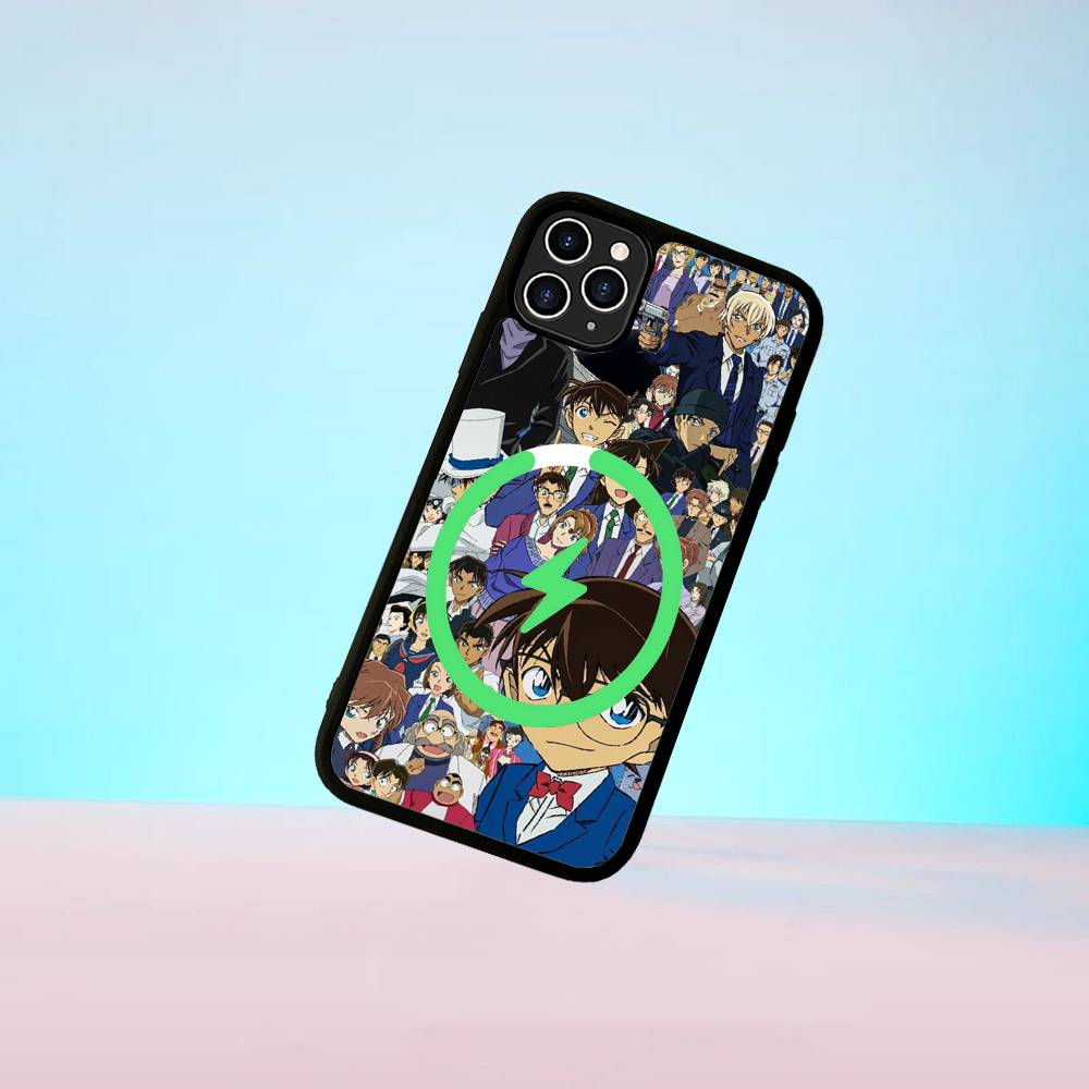 Япония D-Детектив Конан Магнитный Чехол Для IPhone 17 16 14 13 12 11 15 Pro Max Plus Беспроводная Зарядка Чехол для Телефона