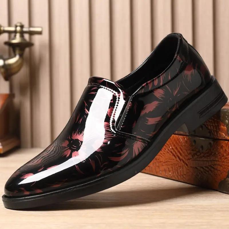 Fashion Men's Formal Shoes Legitimate Leather Pointed Toe Spring Autumn Cheap Liquidation Suit 2024 Style Clearance 39 Social Shoe Male