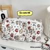 Милый пенал Hello Kitty в виде красного яблока, большая вместимость, портативная сумка для хранения, девчачий клатч на молнии для канцелярских принадлежностей, сладкая косметичка, подарки