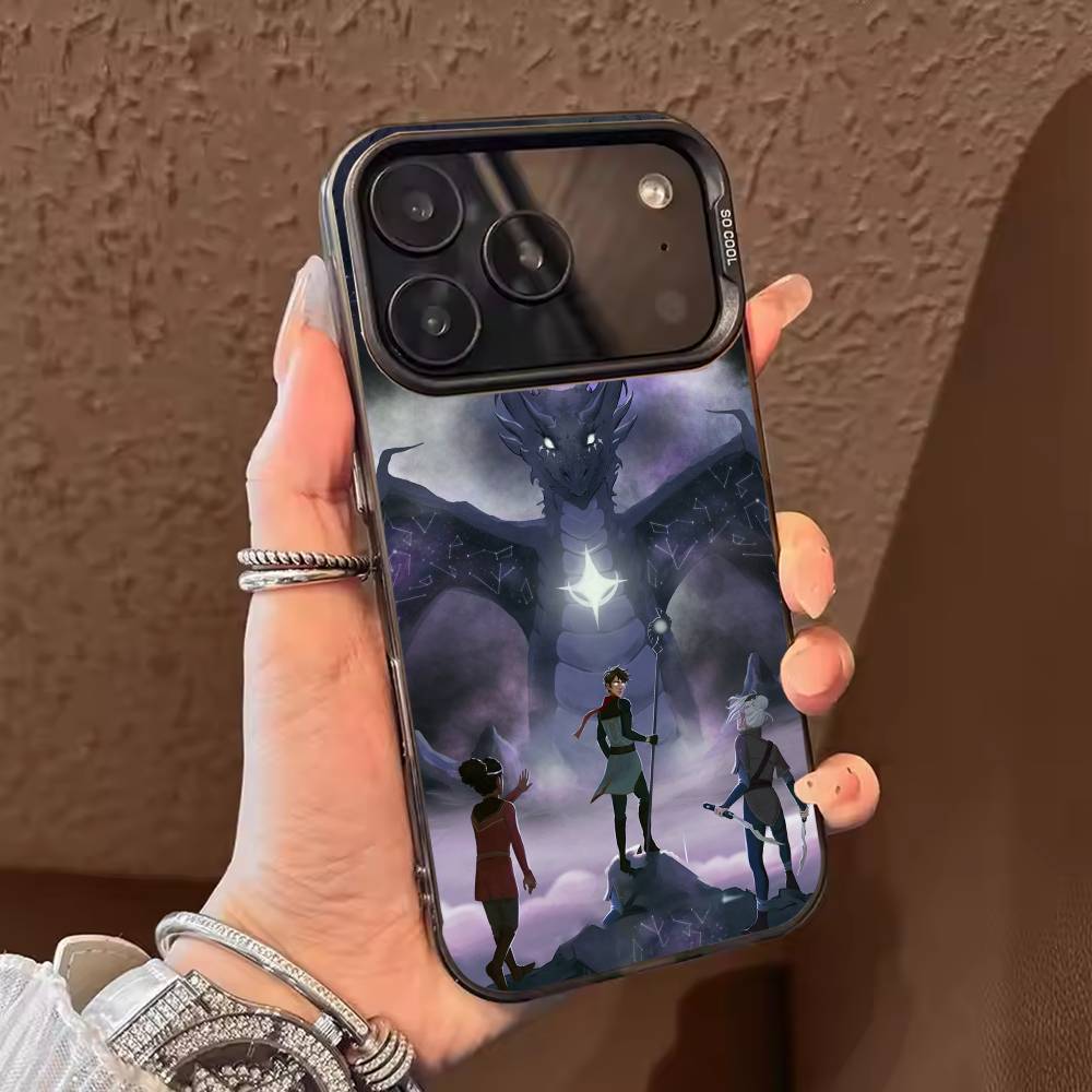 Cartoon The D-dragon P-Prince Phone Case For iPhone 17,16,15,14,13,12,11,Pro Max,Plus Candy Silver Cover