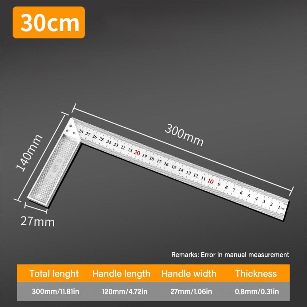 Measuring Tool Angle Square Ruler Double Sided Scale Triangle Ruler  Woodworking