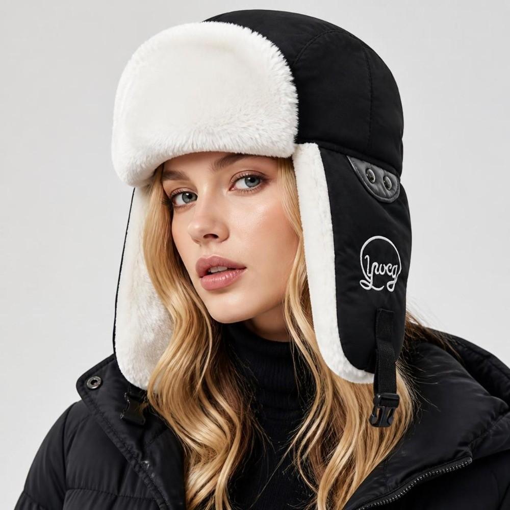Windproof Earflap Hat Cold Proof Winter Bomber Hat Casual Ear Protection Cap Winter