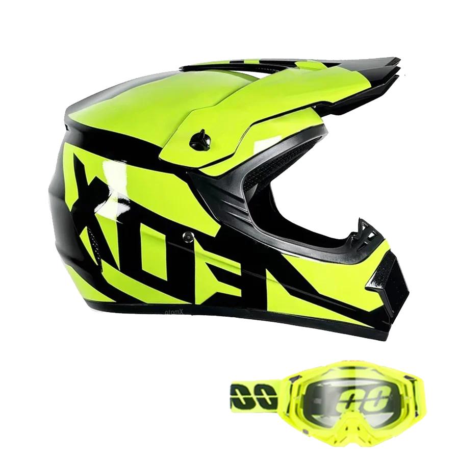 Kids Karting & Youth Dirt Bike Helmets + Goggles DOT Certified Enhanced Protection