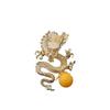 High-End Streamer Gold Diamond Dragon Ball Brooch Atmospheric Pin Coat Jacket Gift Brooch, Direct Supply