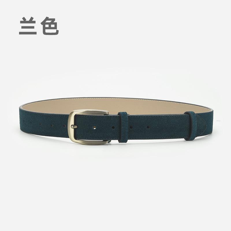 Frosted Belt Women'S Casual Simple Pin Buckle Belt Jeans Decorative Belt Women