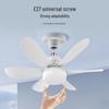 E27 Modern Minimalist Ceiling Fan Light with Remote Control - Invisible Blades, Large Airflow